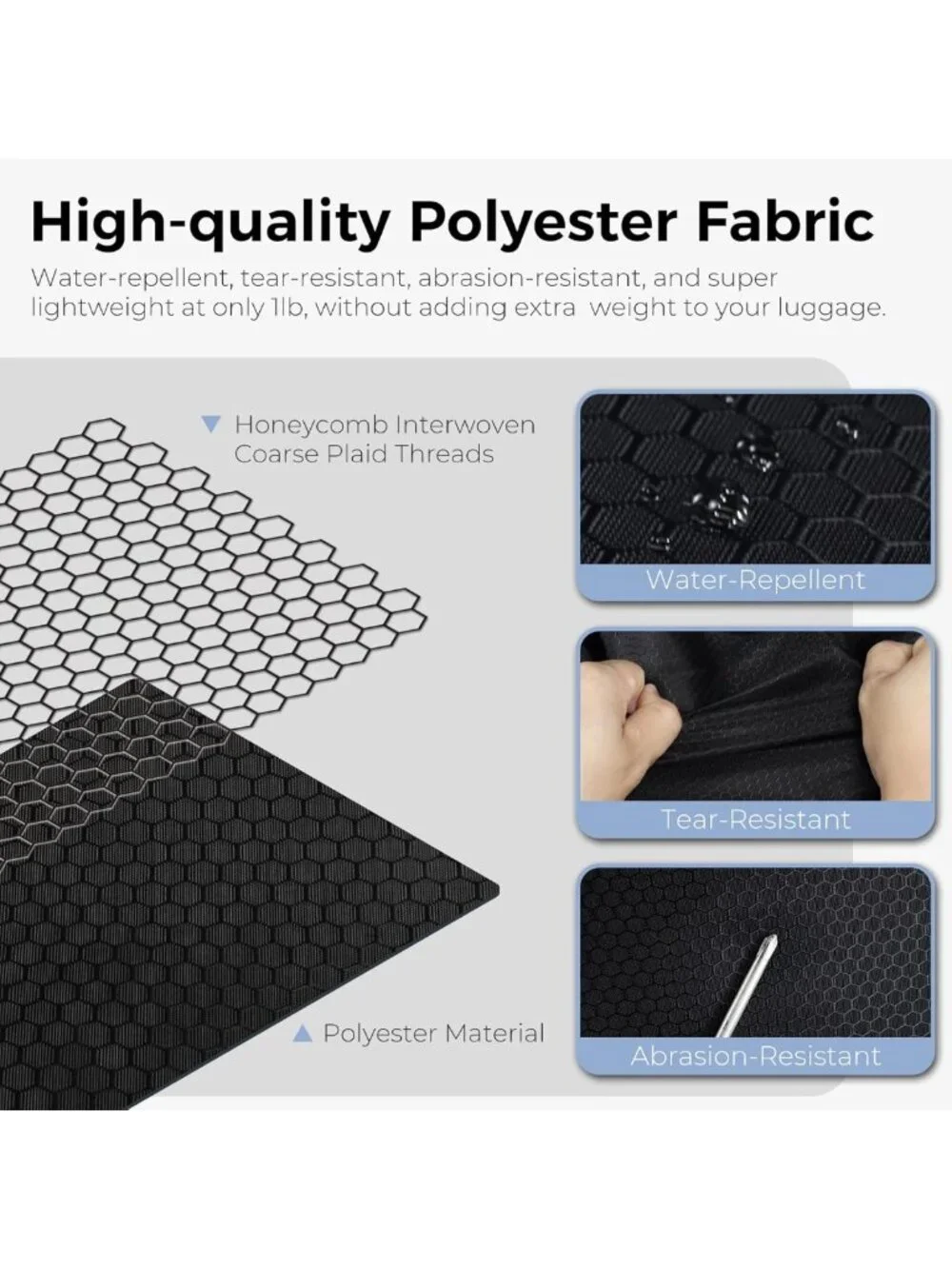 Large 65L Foldable Duffle Bag with Shoe Compartment, Water-Resistant Travel Bag